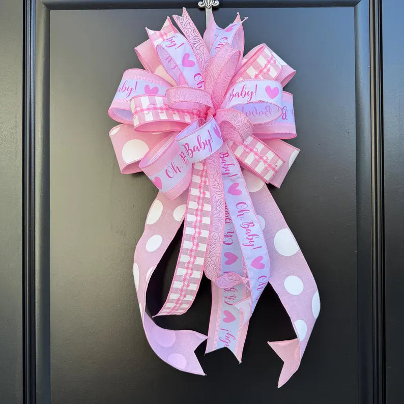 Baby Girl Pink Door Bow